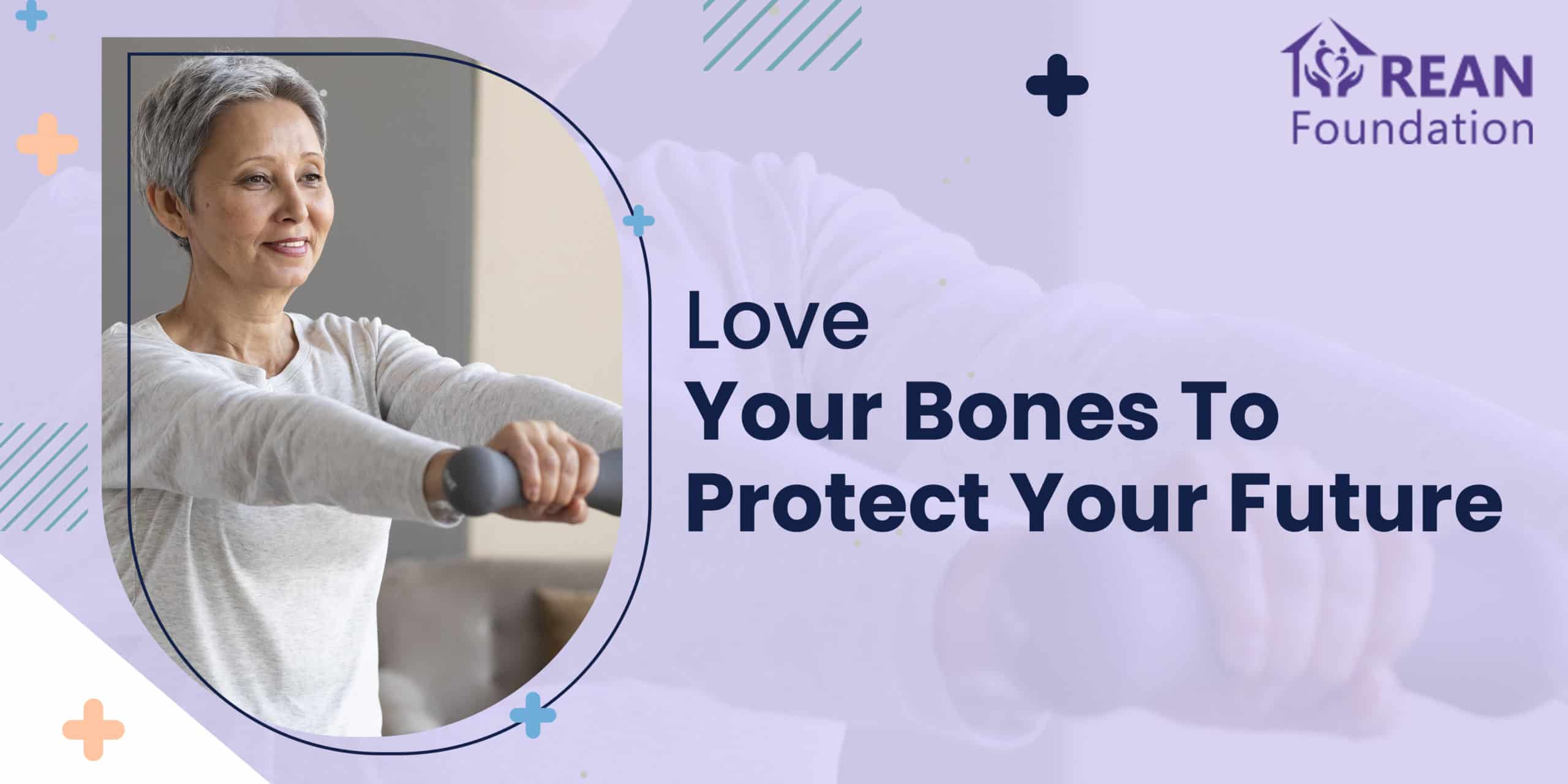 An old woman with a smiling face doing bone strengthening exercises