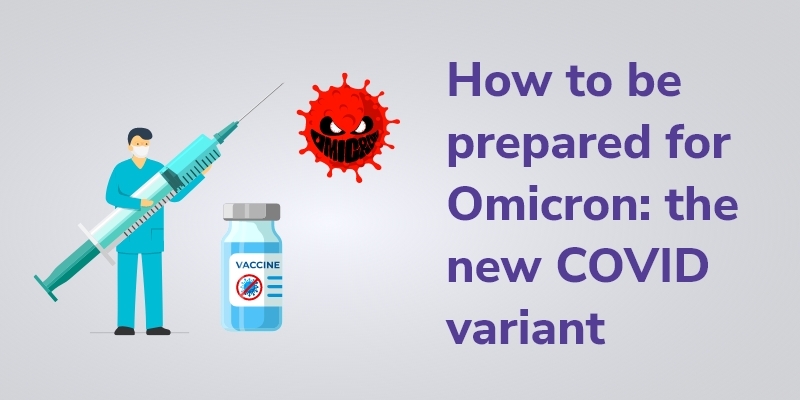 Illustration depicting a medic holding injection - Corona vaccine bottle and Corona virus symbol nearby - The text