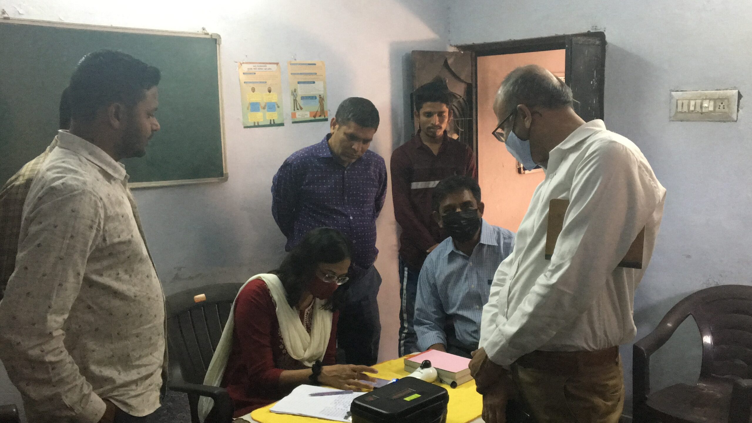 The Janvikas team in a hands-on demo session of the REAN app.