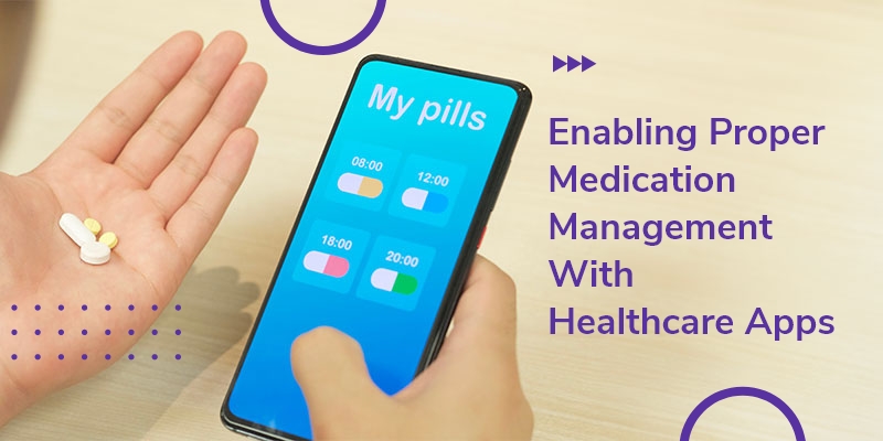 A patient using a mobile application for reminding medical pills illustrates the use of the REAN HealthGuru App for medication management.